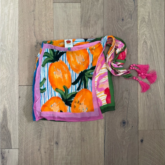 Farm Rio Fruit Scarves Mini Skirt - Picture 2 of 2